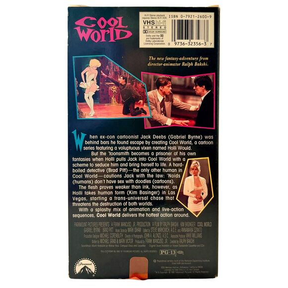 1992 Cult Classic Film COOL WORLD starring Brad Pitt and Kim Basinger - NM - Picture 2 of 3